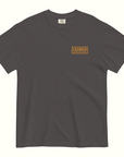 Graphite tee shirt with Papaya Lacorsa Logotype on a white background