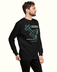 Lacorsa Racing Board Game Double Stripe Classic Heavyweight Dark Sweatshirt