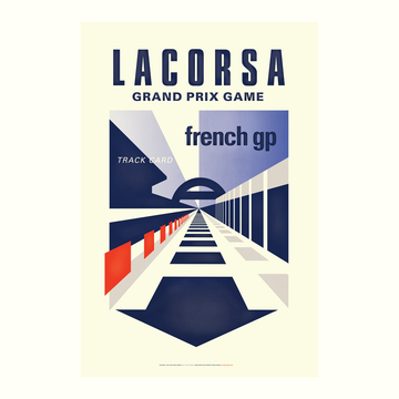 Lacorsa Racing Board Game French GP Track Card Giclée Matte Poster