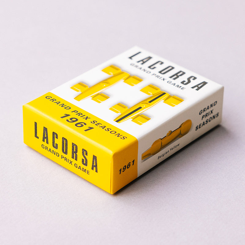 Lacorsa 1961 Racecar Set: Belgian Yellow - lacorsagame.com