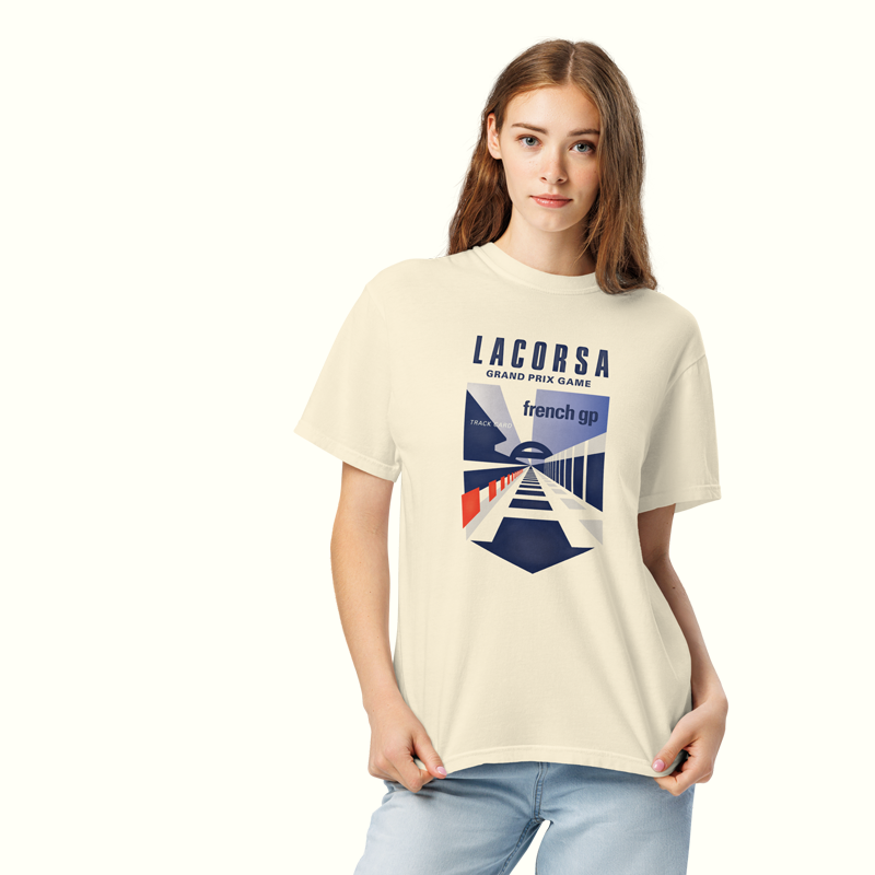 Lacorsa Racing Board Game French GP Drivers Heavyweight T-Shirt - lacorsagame.com