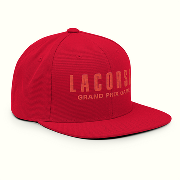 Red Hat with Red Embroidered Lacorsa Grand Prix Game Logo
