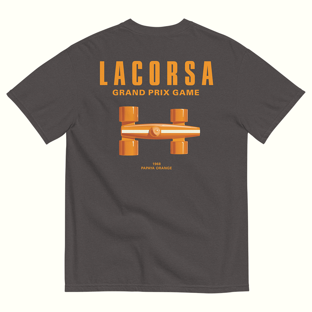 Lacorsa Racing Board Game Papaya 1968 Drivers Heavyweight T-Shirt