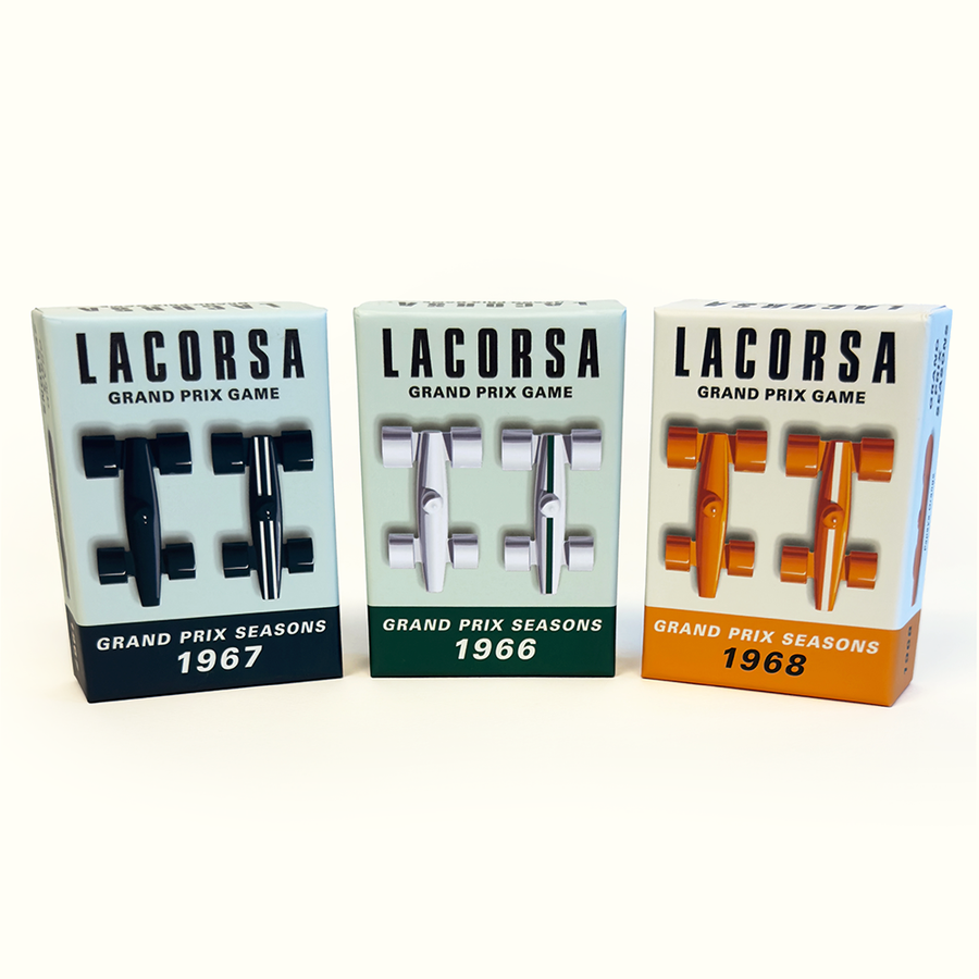 Three racecar sets 1966, 1967, 1968