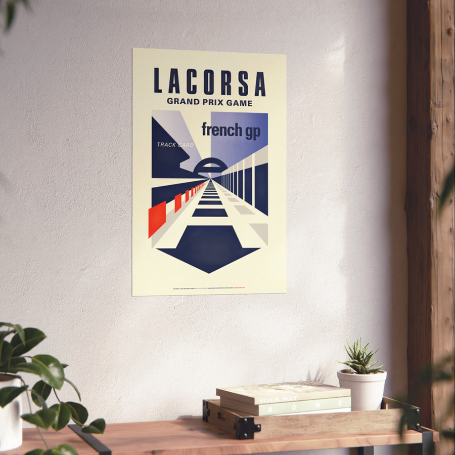 Lacorsa Racing Board Game French GP Track Card Giclée Matte Poster